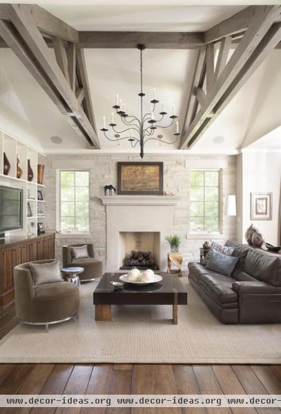 traditional family room by Mark Hickman Homes