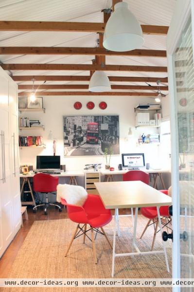 traditional garage and shed by Suzanne Dingley Interiors