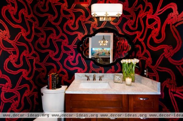 eclectic powder room by Allison Jaffe Interior Design