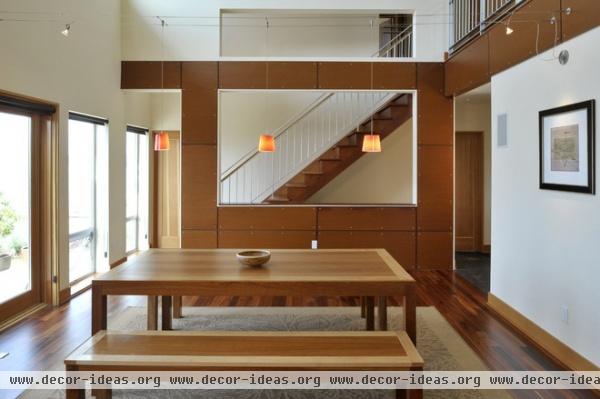 beach style dining room by Rhodes Architecture + Light