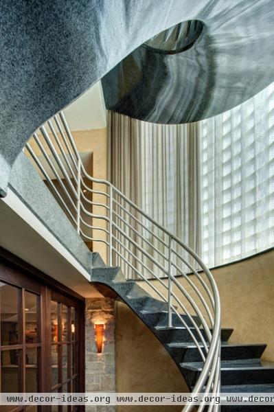 contemporary staircase by Susan Fredman Design Group