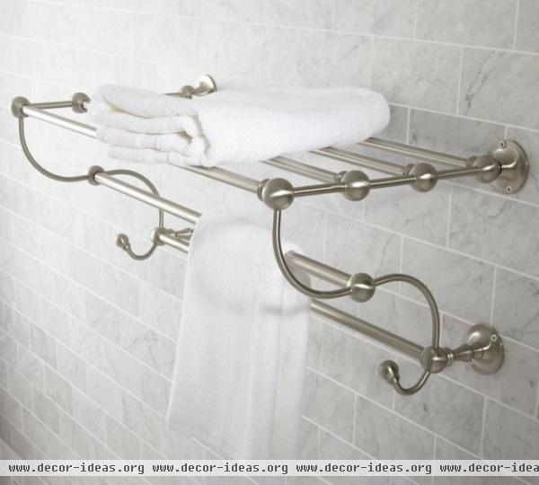 traditional towel bars and hooks by Pottery Barn