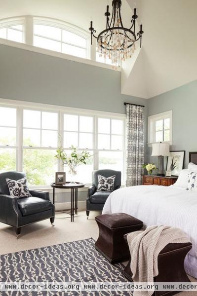 transitional bedroom by Martha O'Hara Interiors