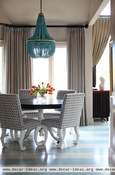 contemporary dining room by Tobi Fairley Interior Design