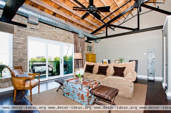 industrial living room Madison Street Loft