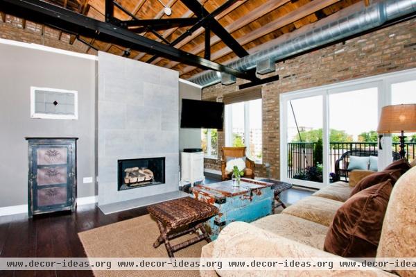 industrial living room Madison Street Loft