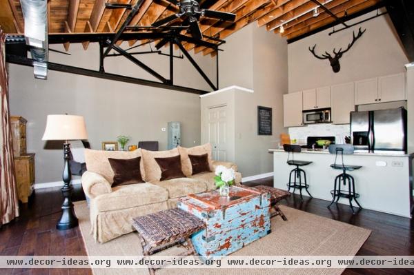 industrial living room Madison Street Loft