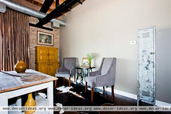 industrial living room Madison Street Loft