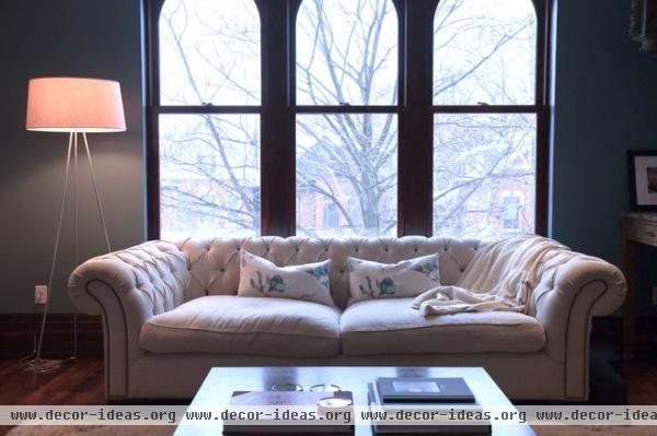 traditional family room by Jenn Hannotte / Hannotte Interiors