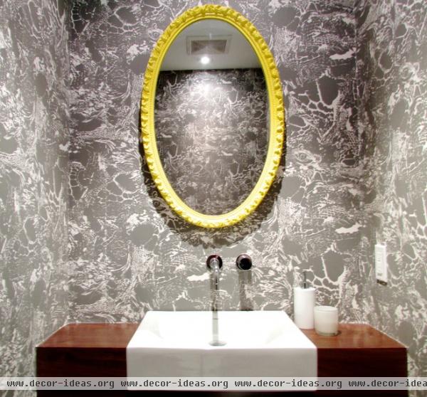 contemporary powder room by Jenn Hannotte / Hannotte Interiors