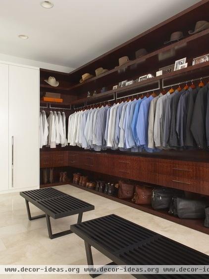 contemporary closet by EuroCraft Interiors Custom Cabinetry