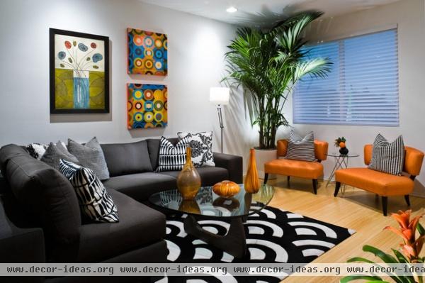 contemporary family room by Michelle Harrison Design