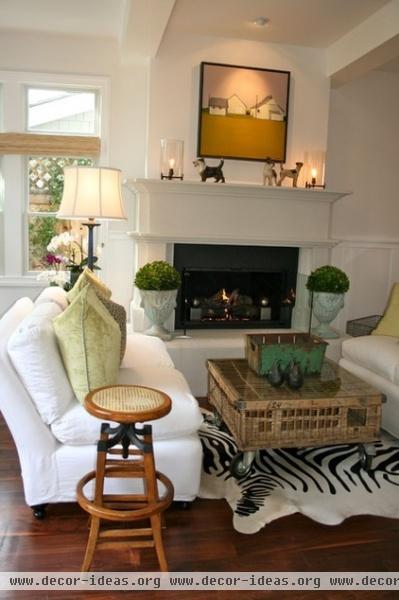 beach style living room by Kelley & Company Home