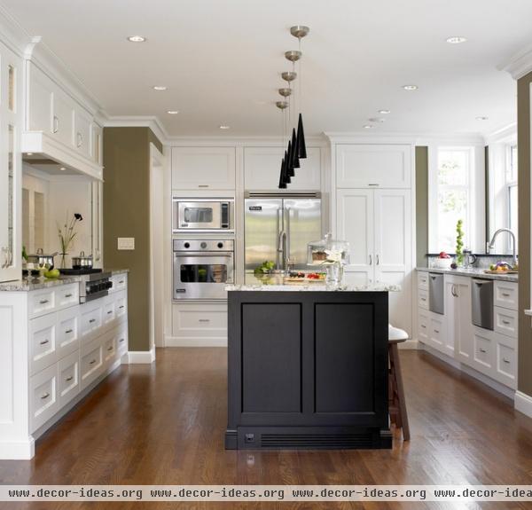 transitional kitchen by The Sky is the Limit Design