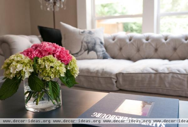 transitional living room by Angela Flournoy