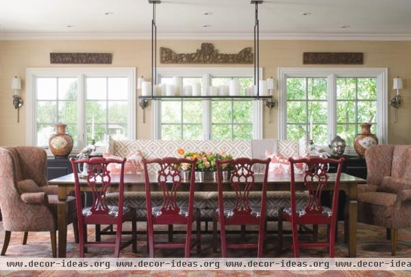 eclectic dining room by Andrea Schumacher Interiors