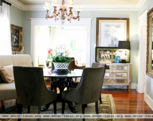 transitional dining room by Mina Brinkey