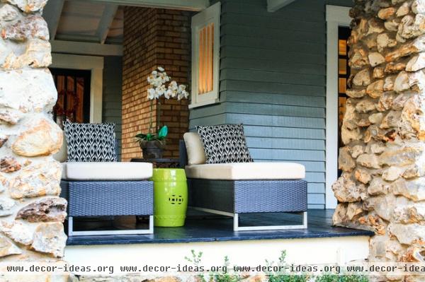 transitional porch by Mina Brinkey