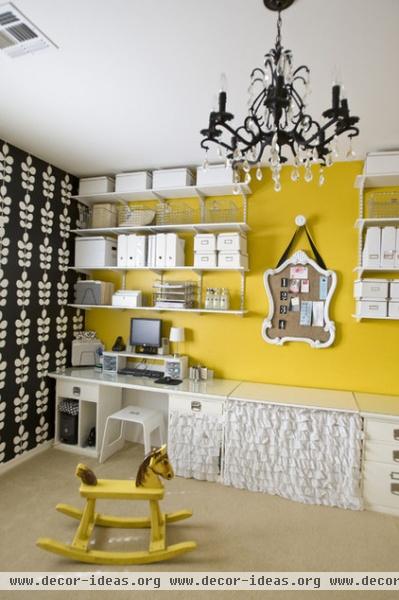 eclectic home office by Michelle Hinckley