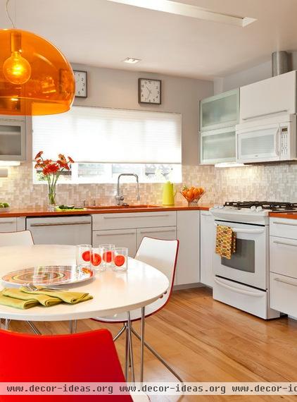 midcentury kitchen by Kropat Interior Design