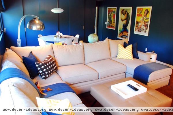 eclectic media room by Jessica McClendon