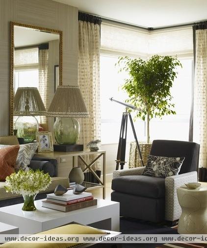 eclectic living room by Thom Filicia Inc.