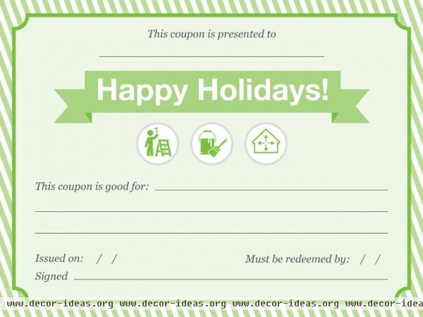 Holiday Chore Coupon