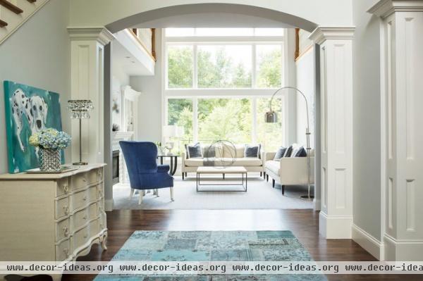 transitional entry by Martha O'Hara Interiors