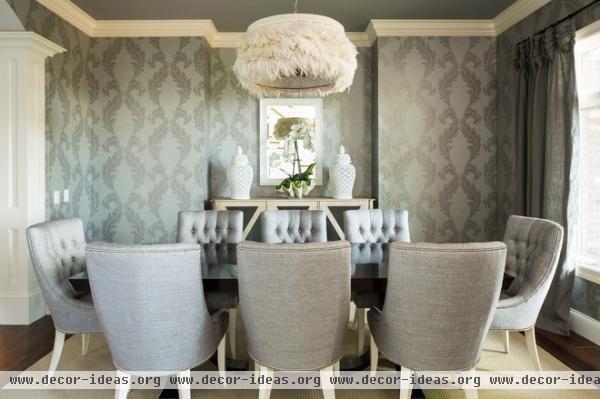 transitional dining room by Martha O'Hara Interiors