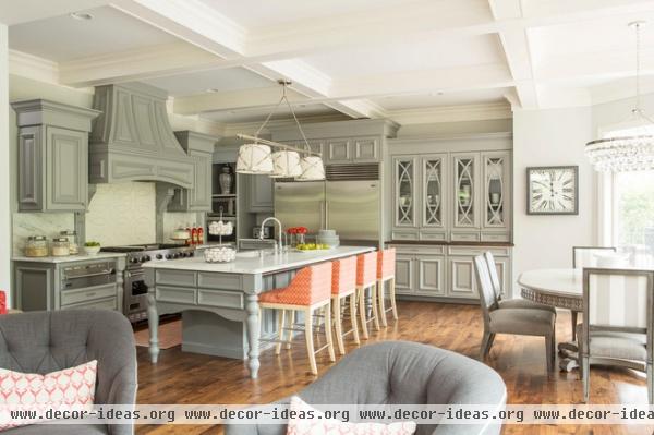 transitional kitchen by Martha O'Hara Interiors