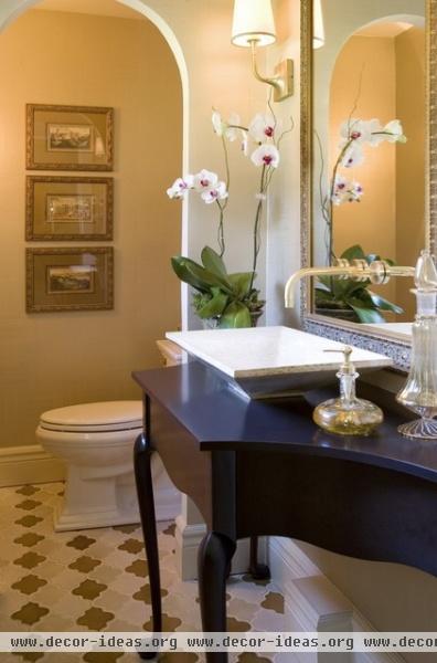 eclectic powder room by Petrella Designs, Inc.