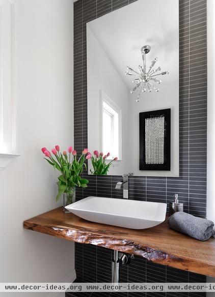 modern powder room by Jodie Rosen Design