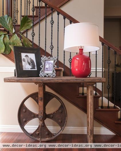 transitional staircase by Lulu Designs