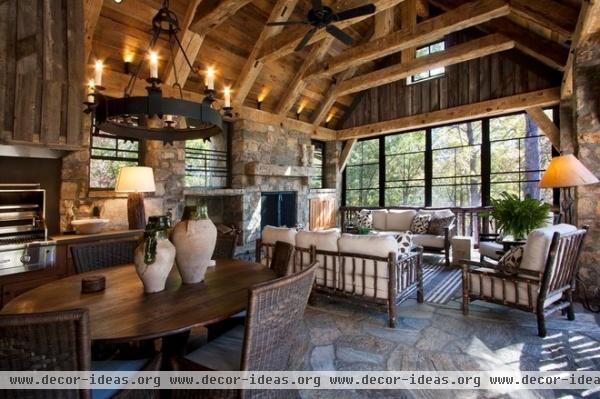 rustic porch by Morgan-Keefe Builders, Inc.