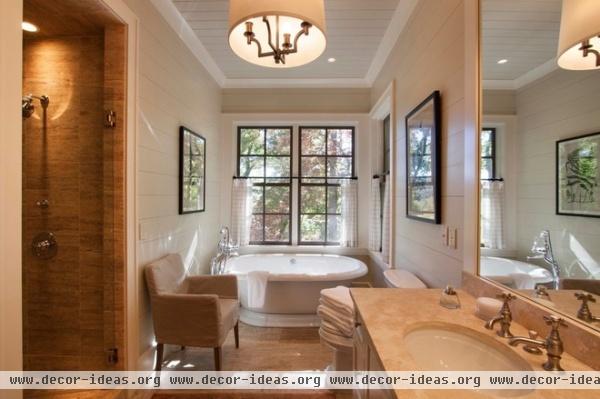 rustic bathroom by Morgan-Keefe Builders, Inc.