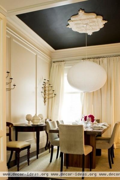 transitional dining room by McGill Design Group Inc.