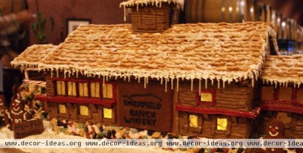 A Holiday Event Features Wine and Gingerbread Houses