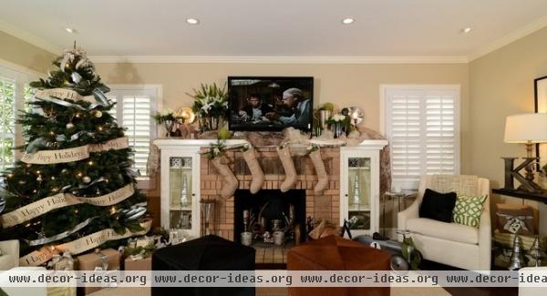 traditional family room by Kerrie L. Kelly