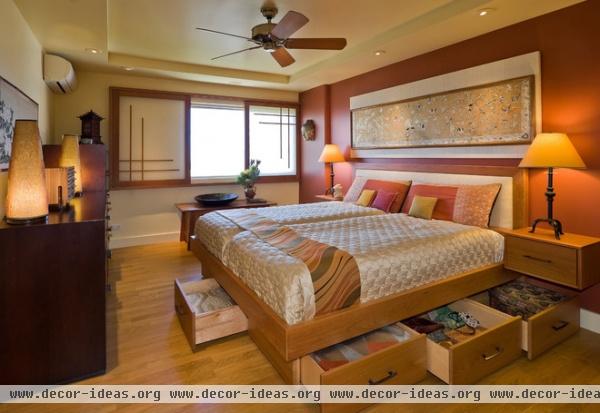 asian bedroom by Archipelago Hawaii Luxury Home Designs