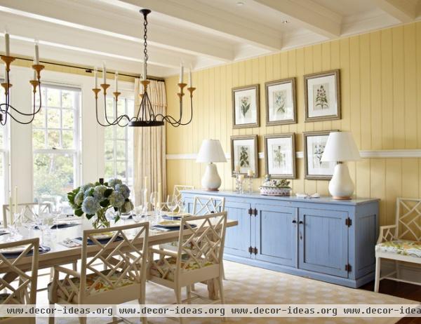 beach style dining room by Tom Stringer Design Partners