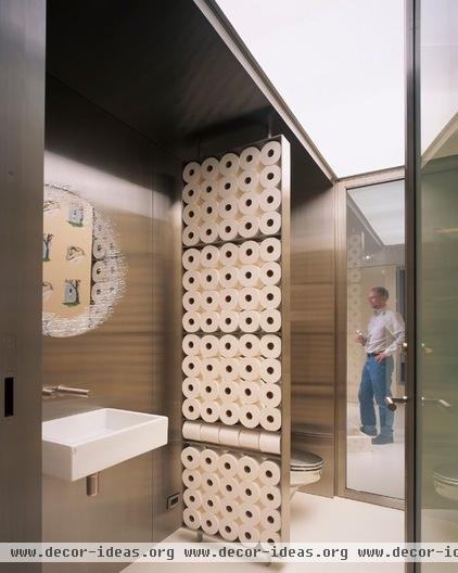 modern powder room by Gary Hutton Design