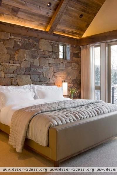 rustic bedroom by Zone 4 Architects, LLC