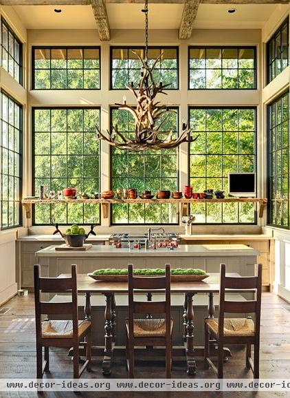 rustic kitchen by Dungan Nequette Architects