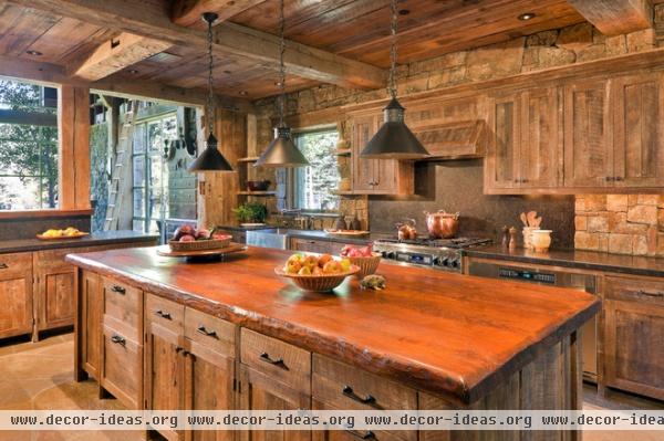 rustic kitchen by JLF & Associates, Inc.