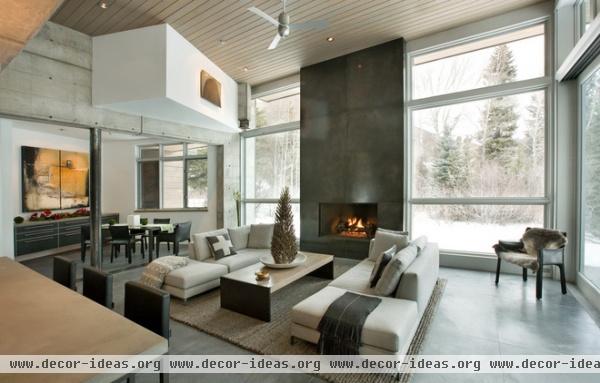 modern living room by Kaegebein Fine Homebuilding