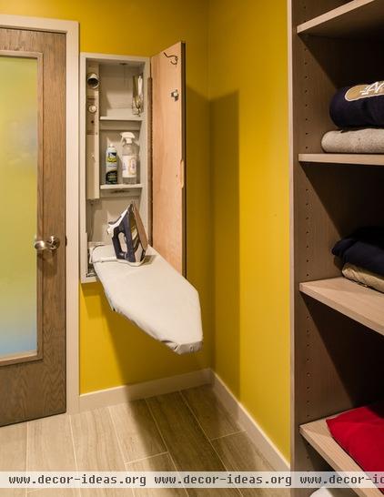 modern laundry room by Bay Cabinetry & Design Studio