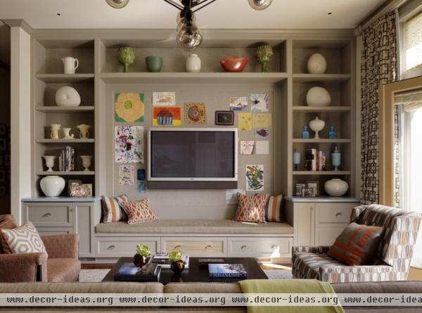 contemporary family room by Jeffers Design Group