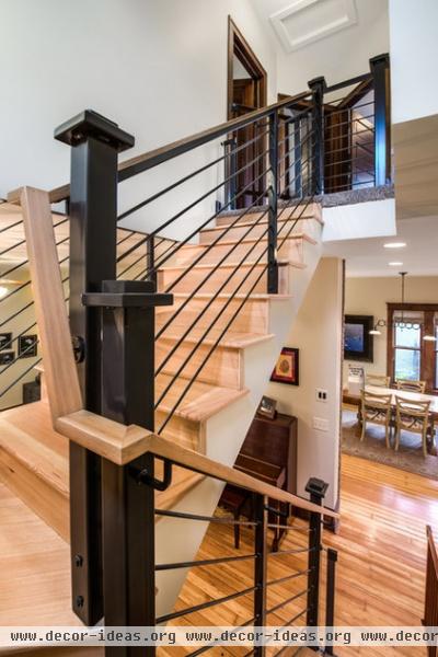 transitional staircase by HighCraft Builders