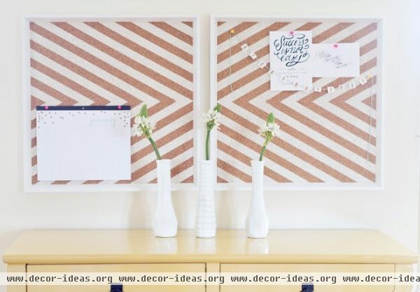 Ikea Frames to Chevron Cork Board