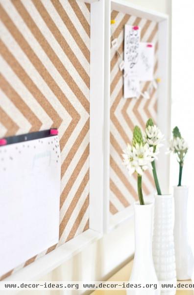 Ikea Frames to Chevron Cork Board